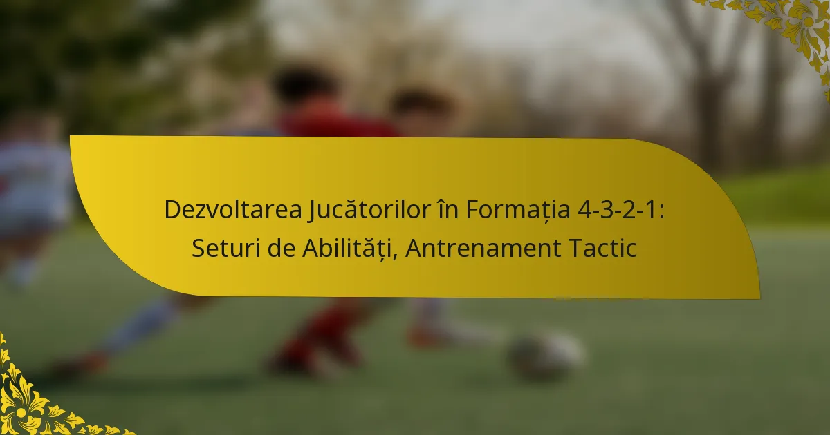 Dezvoltarea Jucătorilor în Formația 4-3-2-1: Seturi de Abilități, Antrenament Tactic