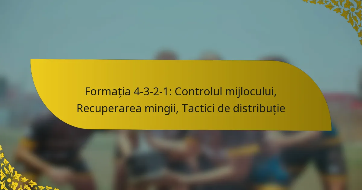 Formația 4-3-2-1: Controlul mijlocului, Recuperarea mingii, Tactici de distribuție