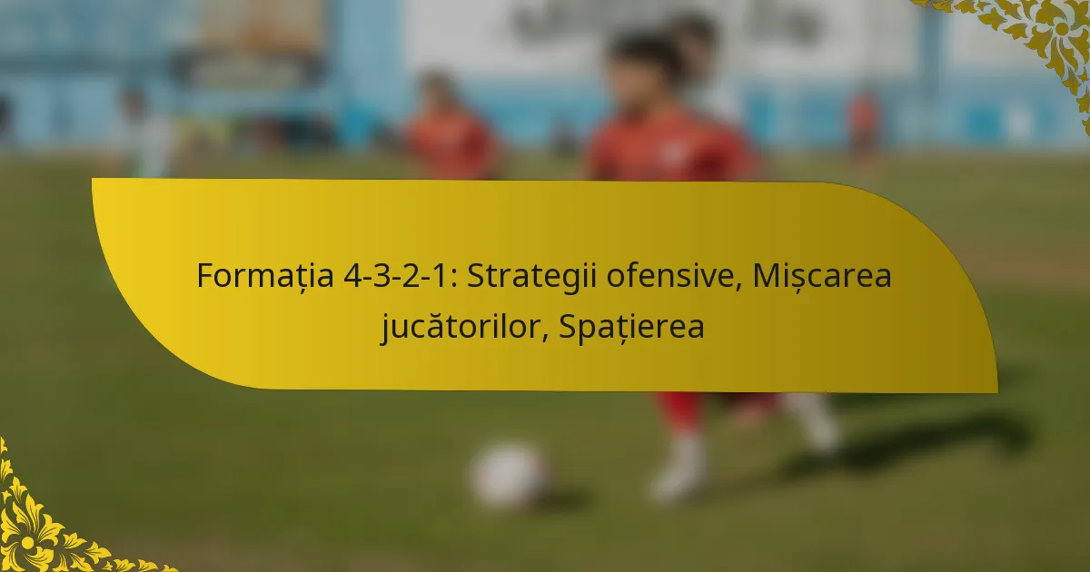 Formația 4-3-2-1: Strategii ofensive, Mișcarea jucătorilor, Spațierea